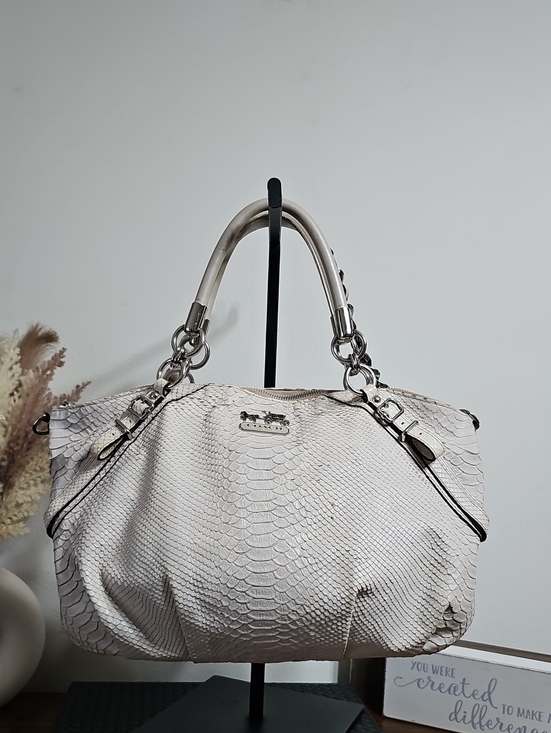 Coach Handbags - Coach Madison Sophia Python-Embossed Leather Satchel K1098-16346